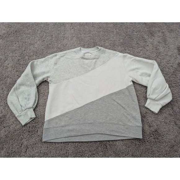 Abercrombie & Fitch Sweaters - Abercrombie & Fitch Sweater Womens Small Pullover‎ Fleece Colorblock Gray